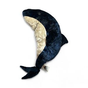 Jellycat London Shark Victor 15" Blue Plush Smiling Stuffed Animal Shark